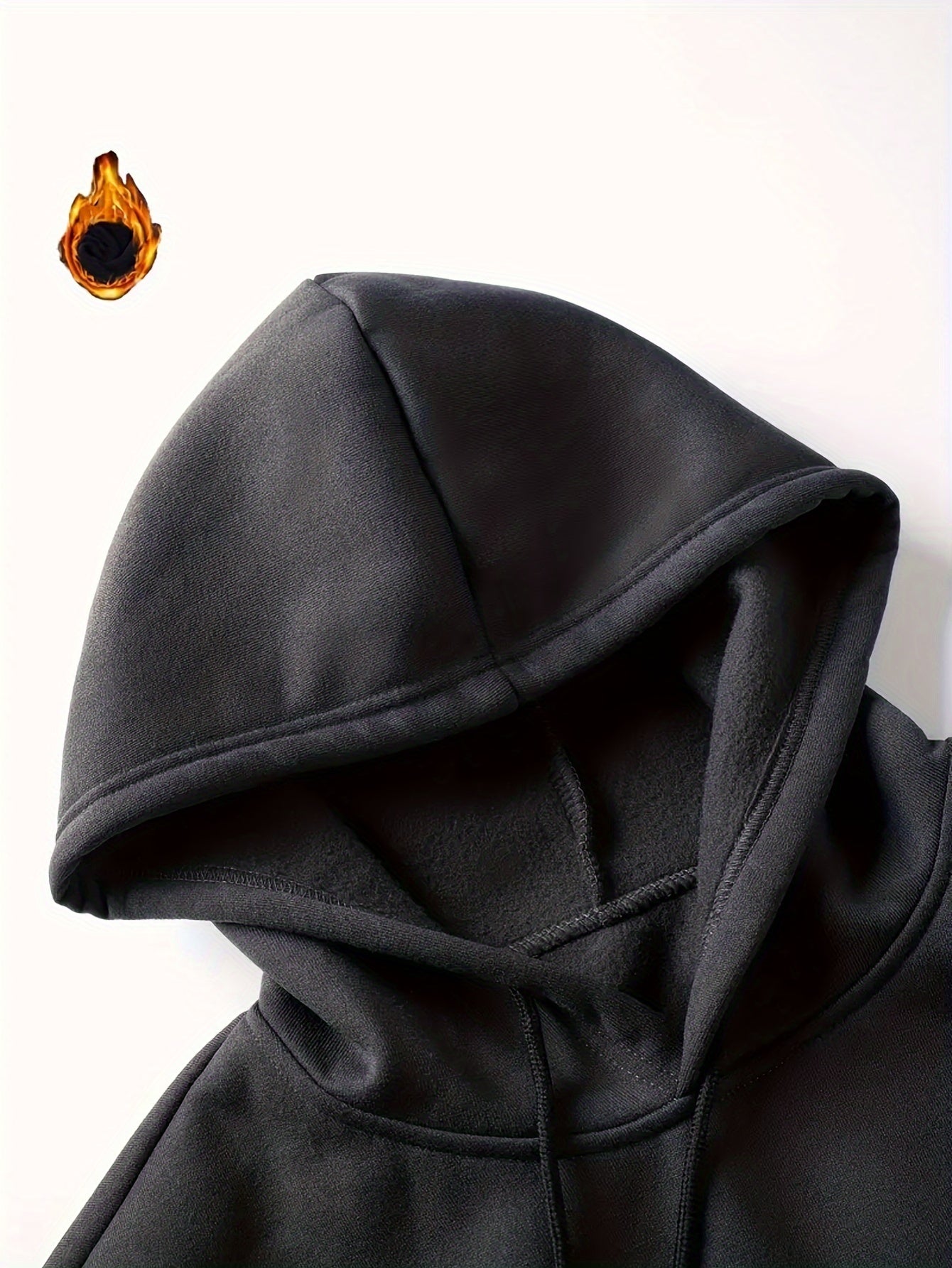Herren Hoodie Color-Block Schwarz Weiß Braun mit Kapuze