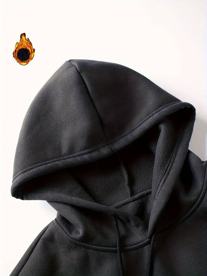 Herren Hoodie Color-Block Schwarz Weiß Braun mit Kapuze