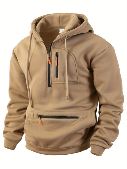 Hoodie mit Reißverschluss, Kängurutasche & Kapuze für Herren