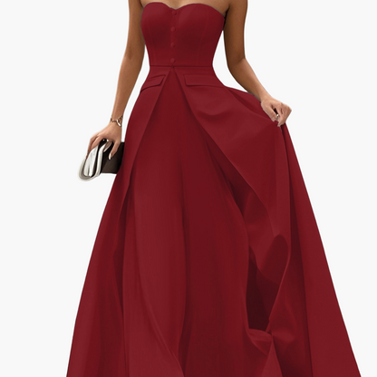 Damen Elegantes Abendkleid Ballkleid Bandeau Stil für besondere Anlässe