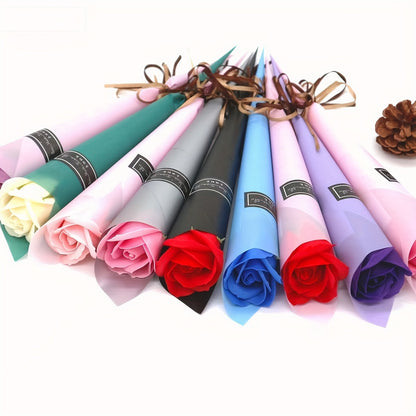 Eleganti rose regalo per donne – Rose decorative senza tempo in elegante cono regalo – Perfette per la Festa della Mamma, San Valentino e occasioni speciali