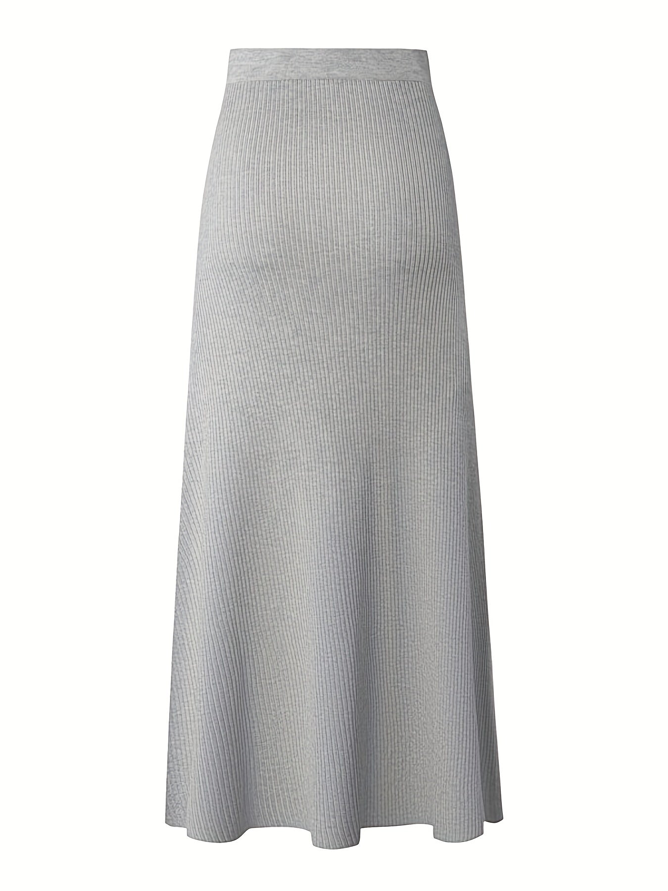 Spódnica midi damska z paskiem do wiązania i prążkowaną strukturą – elegancki look na co dzień i do biura