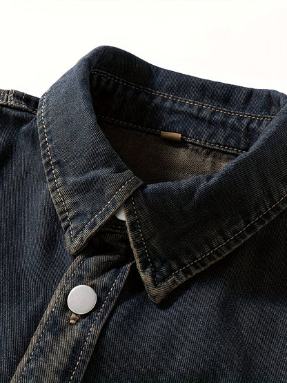 Herre Oversize Denim Skjortejakke – Afslappet Streetstyle til hverdag og fest