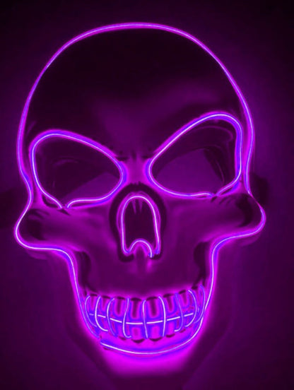 Halloween LED lichtgevend schedelmasker voor volwassenen – Griezelig feest- & kostuummasker