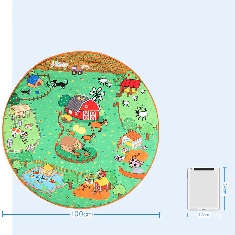 Alfombra de juego para bebé estilo jungla – Manta para gatear con figuras de animales para niños y niñas, juguete educativo, alfombra de actividades