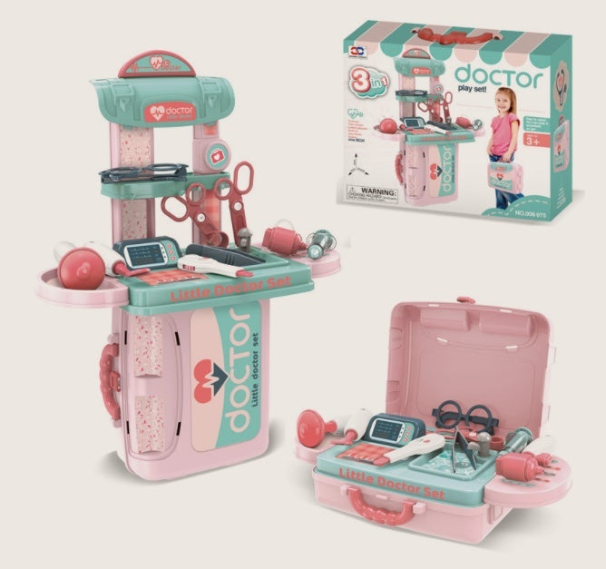 Set de juego de cocina 3 en 1 para niños – Cocina de juego de rol para pequeños chefs a partir de 3 años