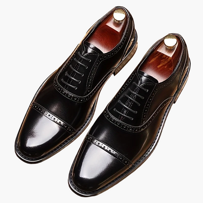 Herren Business Oxford-skor – Eleganta snörskor för kontor och vardag
