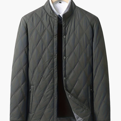 Herren Steppjacke mit modernem Rautenmuster – Eleganter Alltagsstil für Business & Freizeit