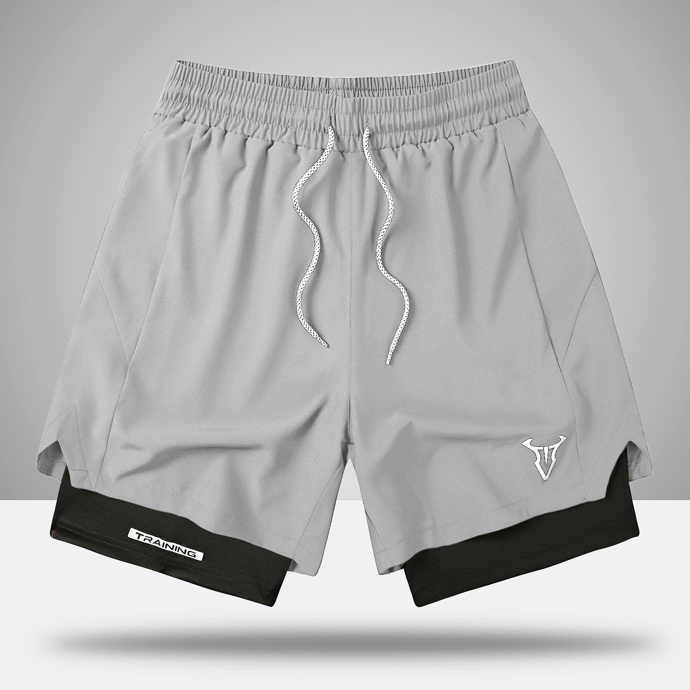 Pantaloncini da allenamento uomo fitness sport taglio regolare con coulisse e tasche laterali
