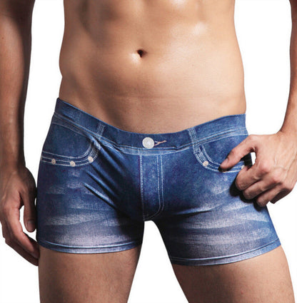 Boxers pour hommes effet jean – Sous-vêtements tendance pour le quotidien et les loisirs