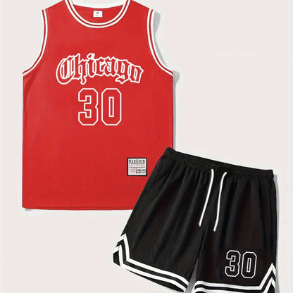Herrarnas baskettröjset Chicago 30 – sportigt linne och shorts för träning och fritid