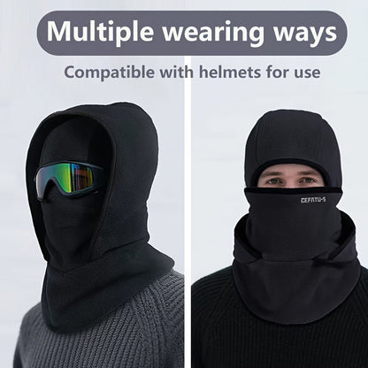 Fleece-winterbivakmuts, winddichte balaclava met capuchon en volledig gezichtsmasker
