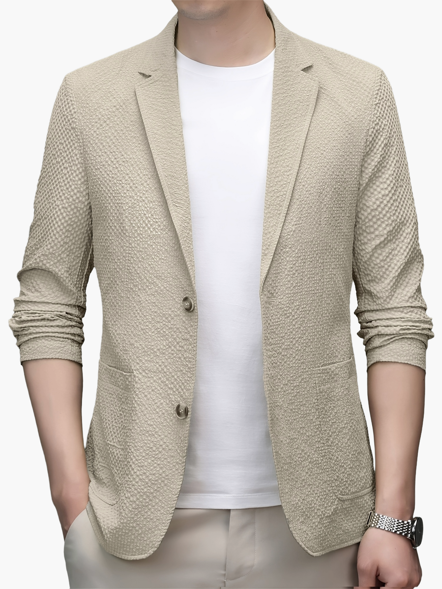 Herren lätt casual blazer – modern sommarjacka med struktur för jobb och fritid