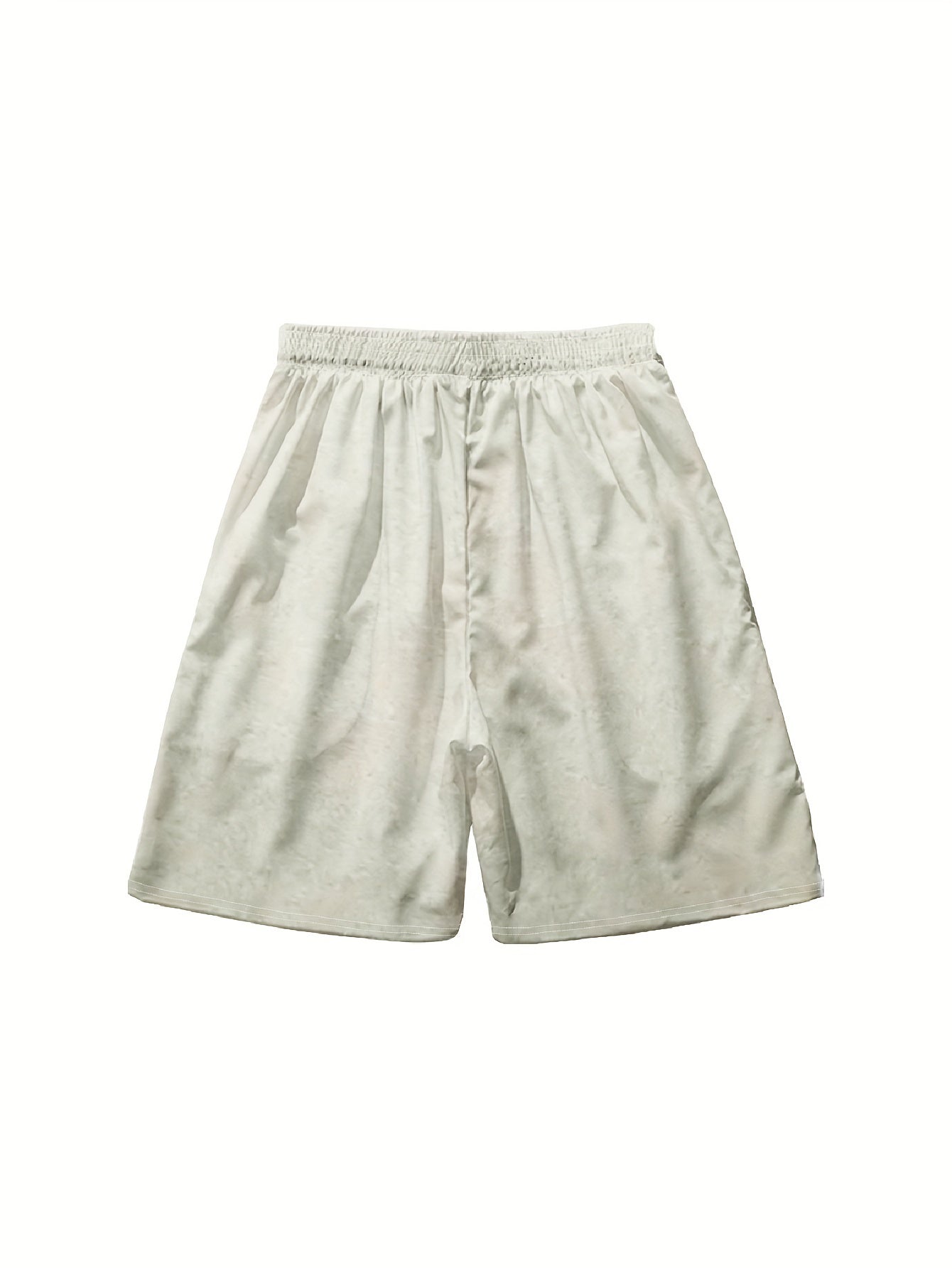 Herre fritidsshorts med etno-mønster og fløjtespiller-print – Trendy sommerbukser til ferie og strand