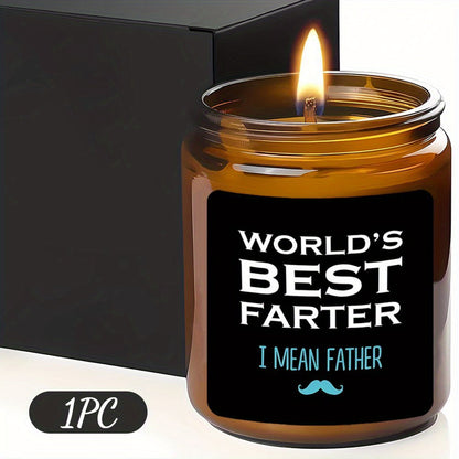 Bougie parfumée pour homme avec phrase amusante – Cadeau pour pères, décoration humoristique, idée pour la fête des pères
