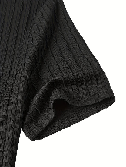 Heren Korte Mouw Henley T-shirt – Modieus Vrijetijdsshirt voor Zomer en Dagelijks Gebruik