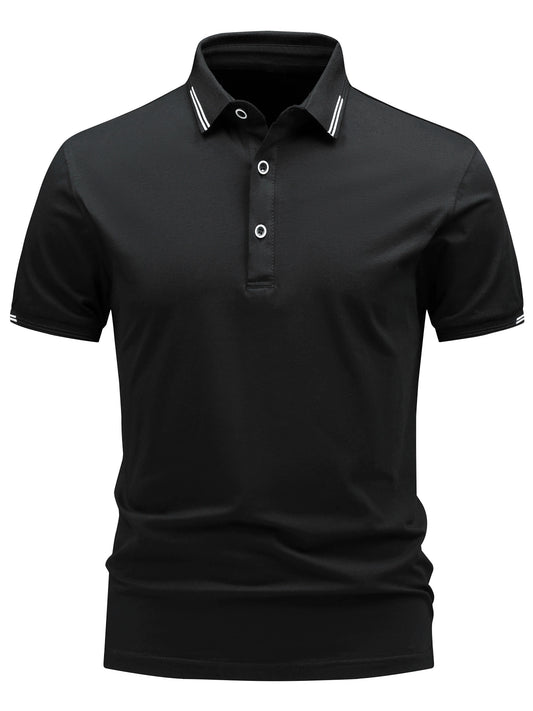 Heren polo korte mouw klassiek modern vrijetijd business