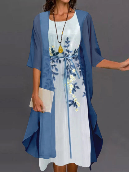 Completo festivo da donna in chiffon con pizzo – Outfit elegante per occasioni speciali