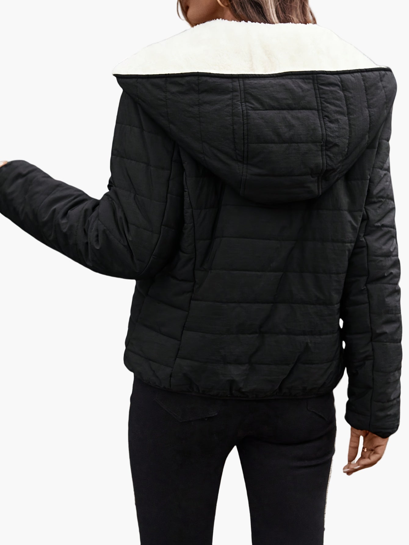 Damen Kapuzenjacke mit Fleecefutter – Bequemer Casual-Style für Herbst & Winter