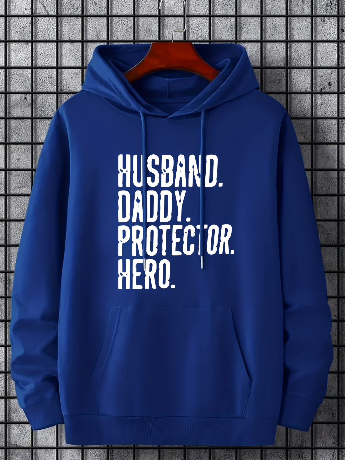 Herren Hoodie mit Statement Print – Husband Daddy Protector Hero – Casual Stil für Alltag und Freizeit