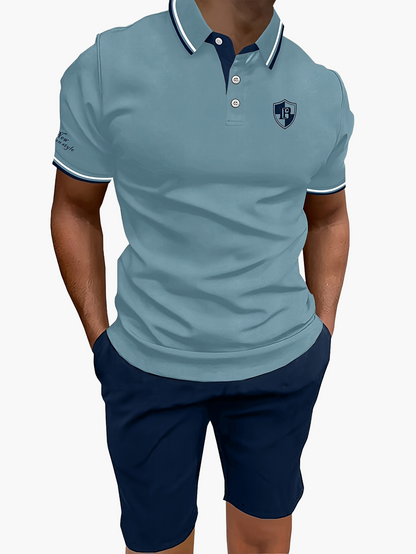 Herren Polo Short Set – Elegantes Freizeit-Outfit mit sportlichem Look für Alltag und Sommer