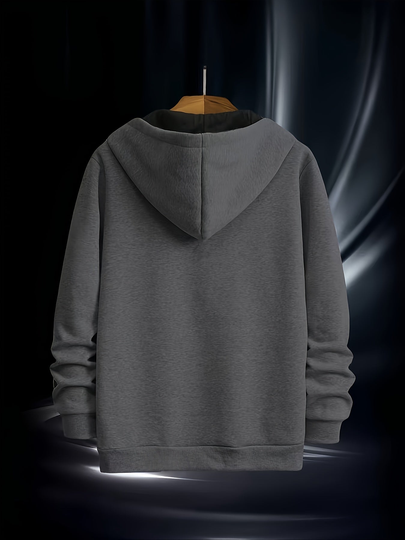 Herren Kapuzenpullover mit diagonalem Reißverschluss Kängurutasche