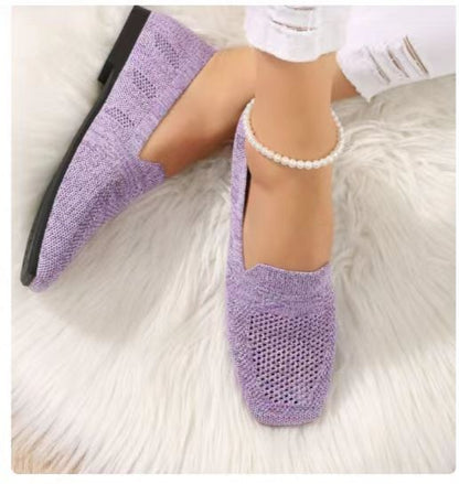 Dames Gebreide slippers Comfortabele modieuze vrijetijdsschoenen voor dagelijks gebruik en reizen