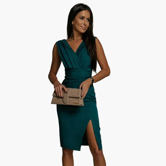 Damen Etuikleid Elegant für besondere Anlässe – Figurbetonte Cocktail- & Abendmode mit Schlitz