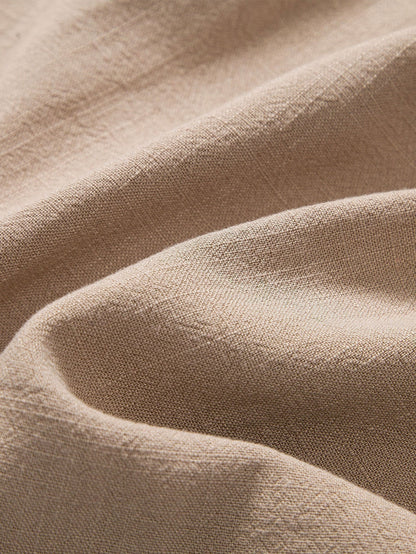 Herre kortærmet skjorte med ståkrave – Moderne fritids- og businessskjorte, minimalistisk look