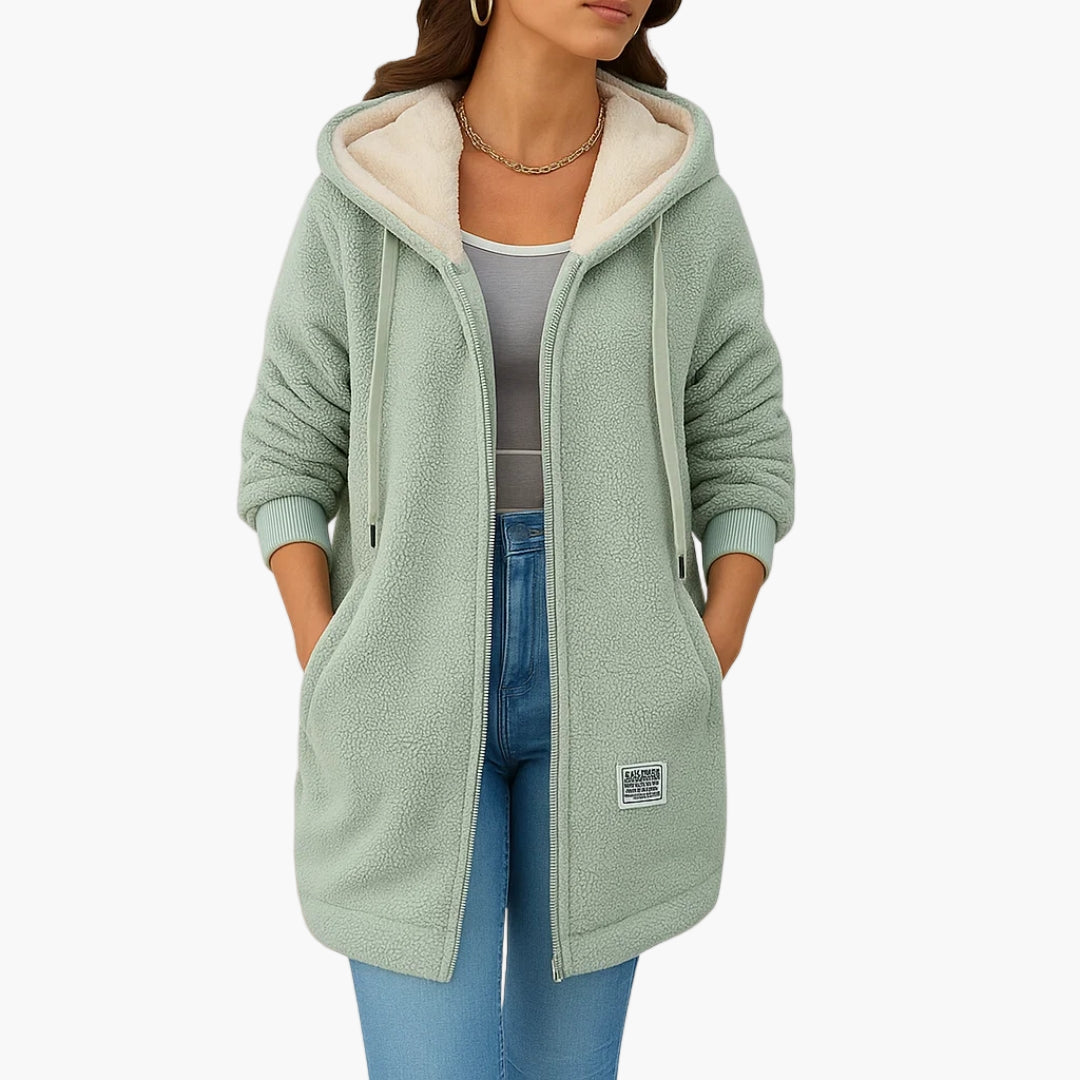 Pile da donna con cappuccio – Comfort casual e stile moderno per tutti i giorni e il tempo libero