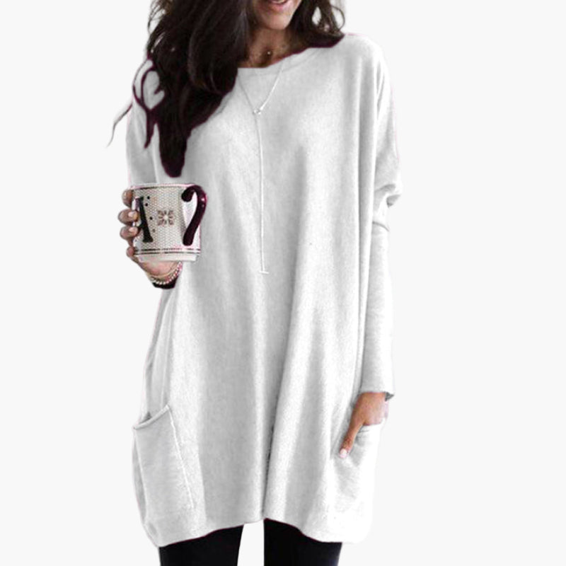 Maglione oversize da donna a manica lunga Look comodo per il tempo libero