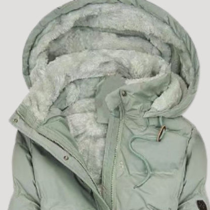 Abrigo largo de invierno para mujer con capucha – Chaqueta para exteriores y uso diario