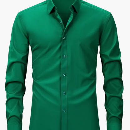 Chemise décontractée business homme coupe slim – Chemise élégante à manches longues pour le quotidien et le bureau
