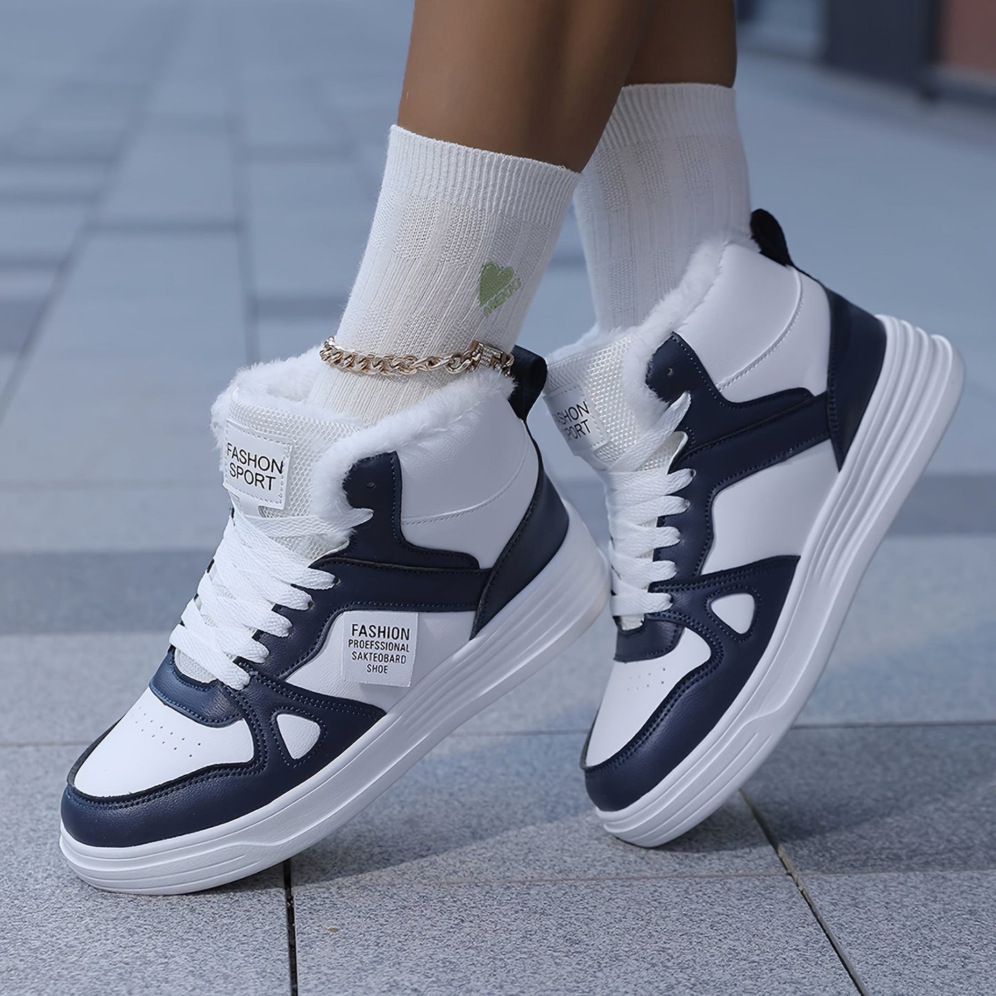 Forede high-top-sneakers til mænd – varme og stilfulde i sort, hvid-rød eller hvid-mørkeblå