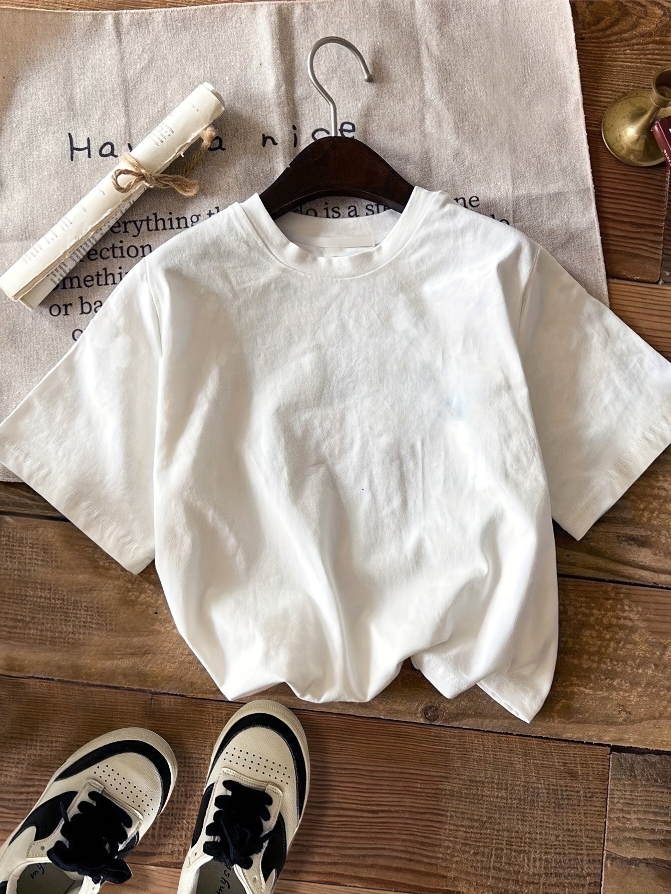 T-shirt femme avec grand imprimé étoile, style sportif, respirant, printemps/été