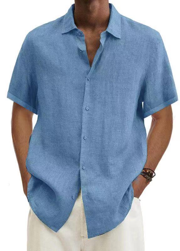 Chemise d'été à manches courtes pour homme – Chemise décontractée de style japonais pour le quotidien, les vacances et les loisirs