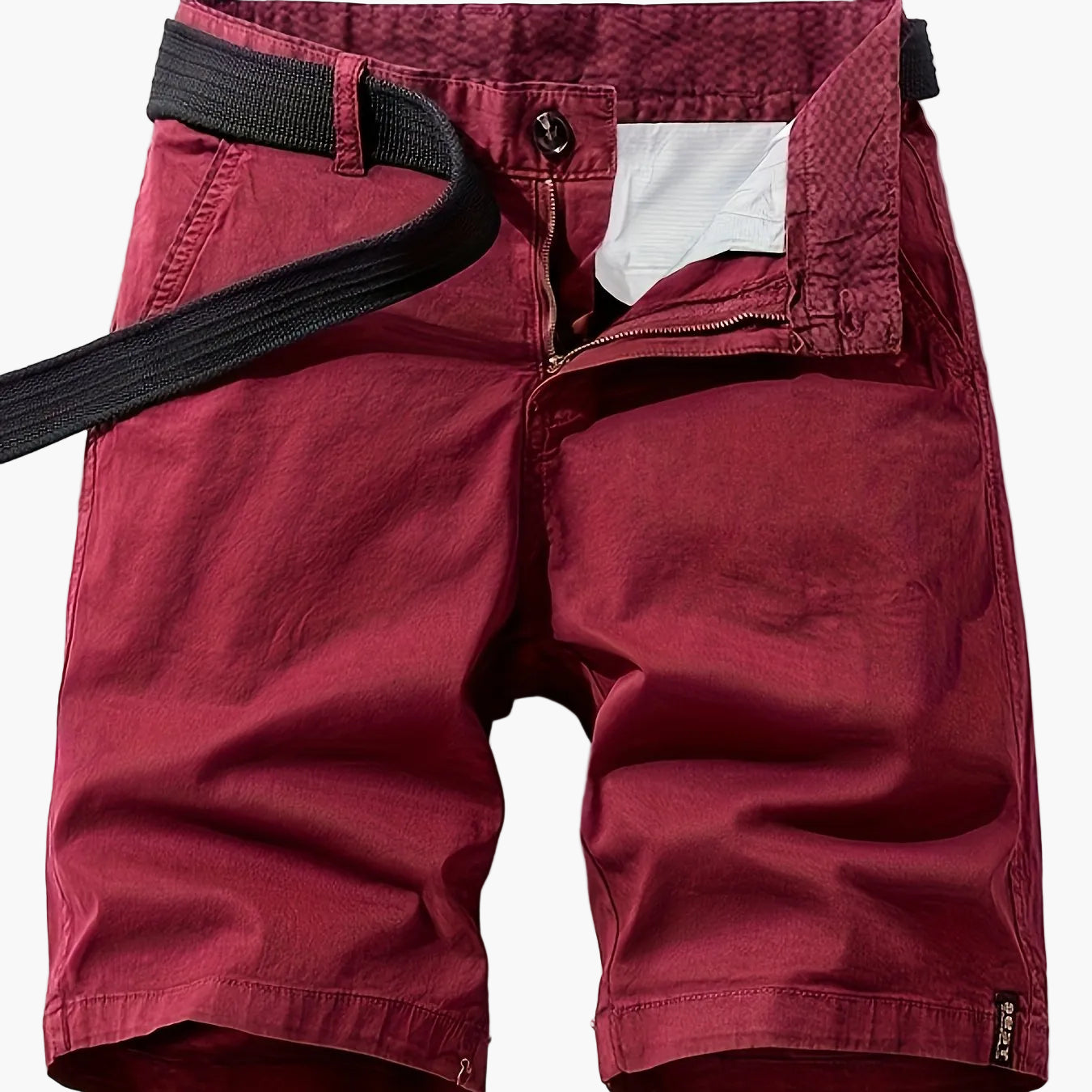 Herr Casual Shorts med bälte – sommarbermuda för fritid och semester
