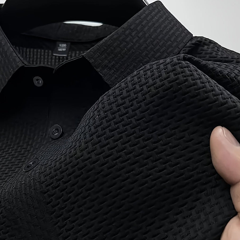 Męska koszulka polo z krótkim rękawem, casual, letni styl, z listwą na guziki