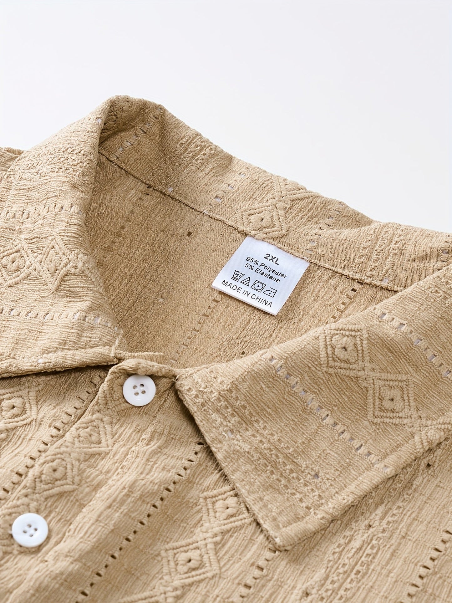 Herren Strick-Poloshirt im Retro-Stil für Sommer, Freizeit, große Größen