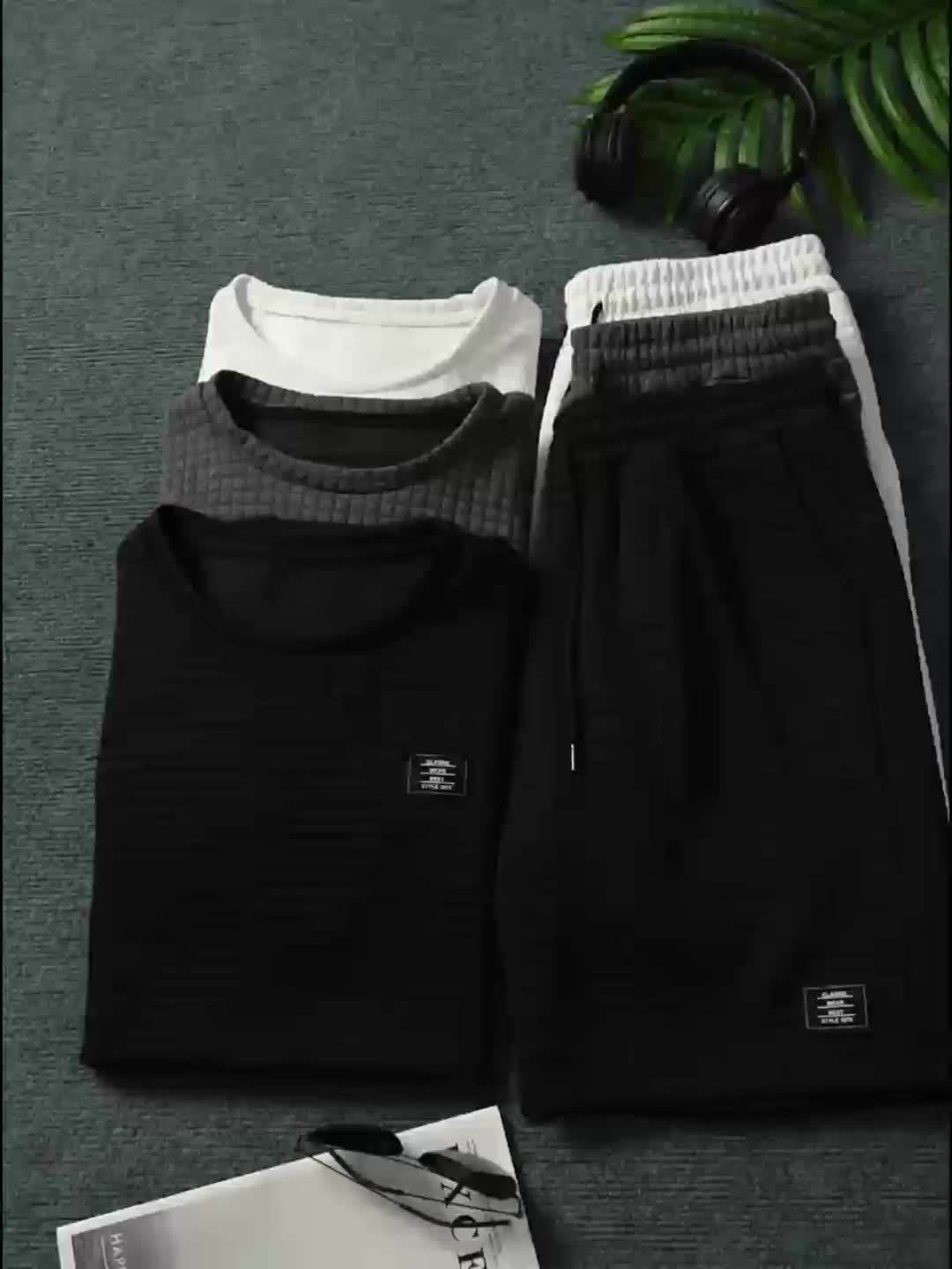 Męski zestaw casual bezrękawnik i szorty swobodny letni look