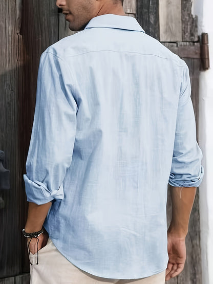 Herren Freizeithemd mit Knopfleiste – Lässiger Stil für Strand und Alltag