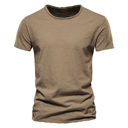Herren Basic T-Shirt Slim Fit – Freizeit & Alltag, Kurzarm, Rundhals
