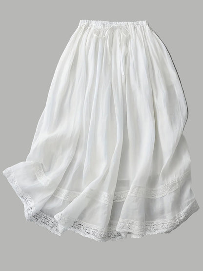 Enagua vintage de mujer con encaje – Elegante petticoat de línea A para el día a día y ocasiones especiales