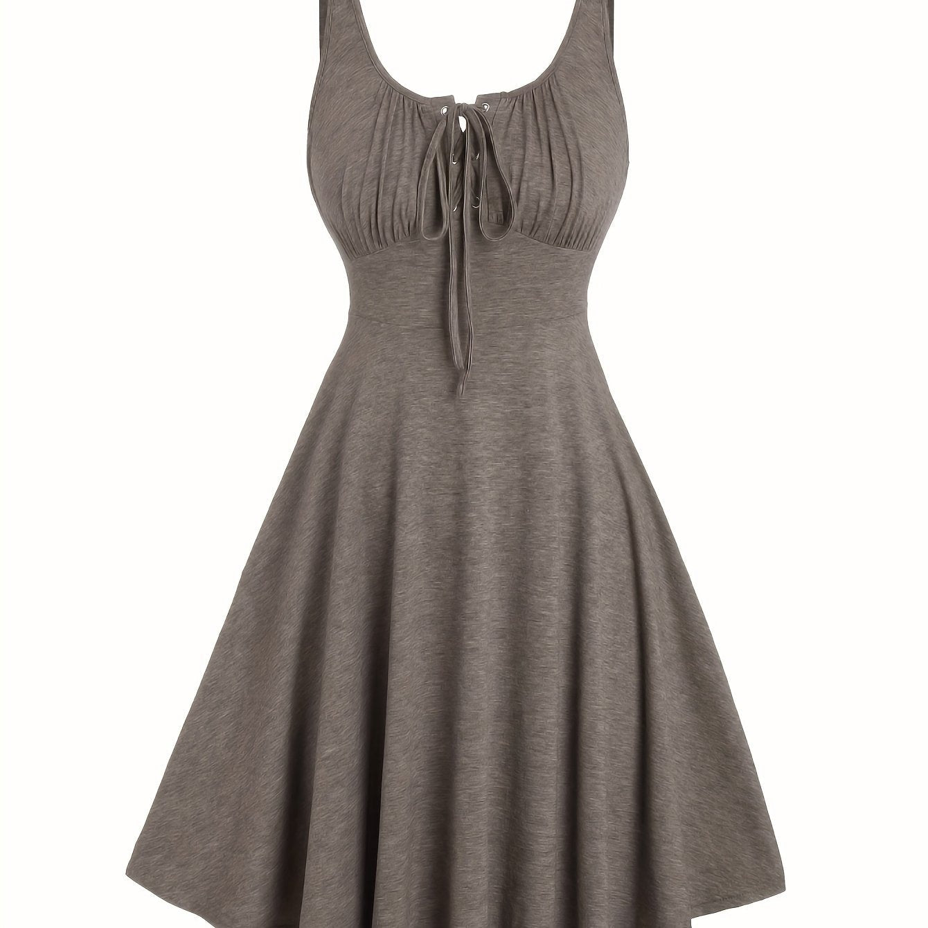 Damen Freizeit Skaterkleid mit Schnürung – Elegantes Sommerkleid für Alltag & Ausgehen