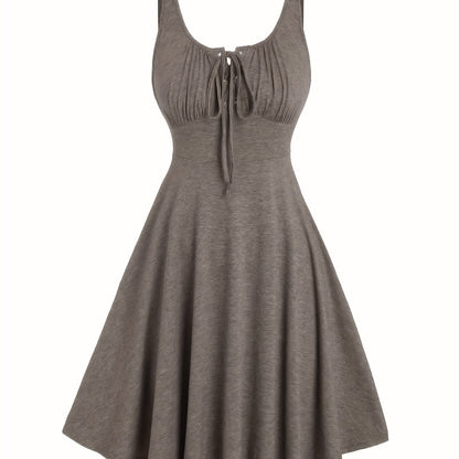 Damen Freizeit Skaterkleid mit Schnürung – Elegantes Sommerkleid für Alltag & Ausgehen