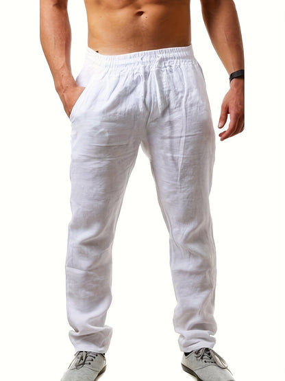 Pantalón casual para hombre con pierna recta – Pantalón de verano para uso diario y deporte