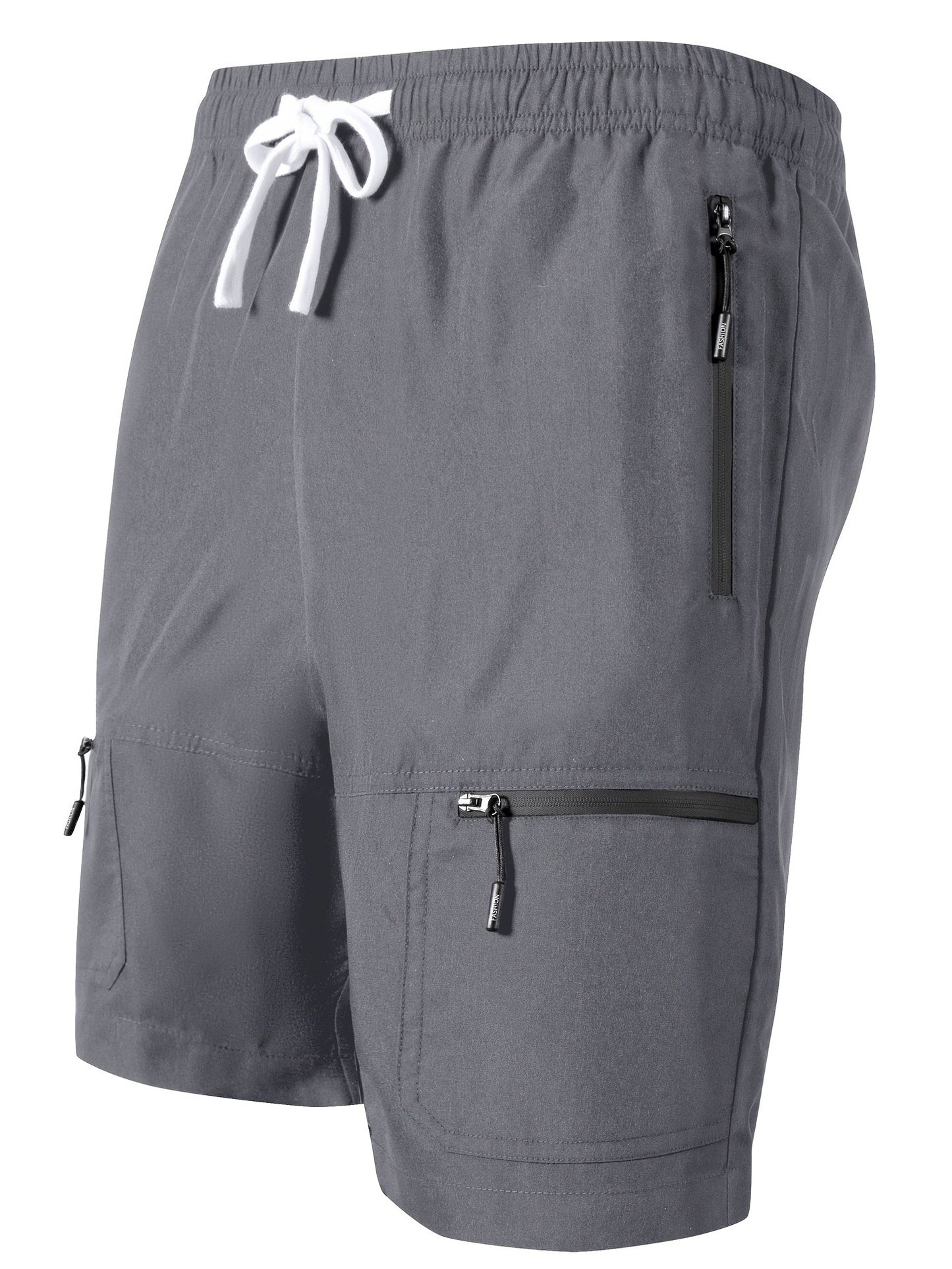 Herre sportshorts med lynlåslommer og snøre – Ideelle til træning og fritid
