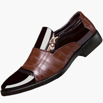 Herren Business-Slipper im eleganten englischen Stil – Klassische Anzugschuhe mit Reißverschluss