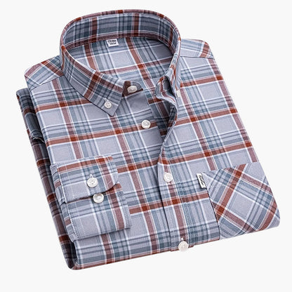 Herren Freizeithemd Kariert Langarm Modern Regular Fit – Stilvolles Hemd für Alltag & Büro