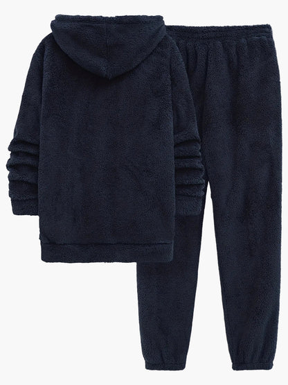 Set tuta da jogging con felpa in pile da uomo – Look comodo per tempo libero e casa